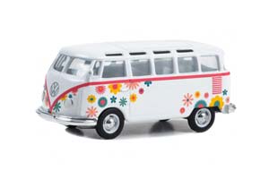 VW VOLKSWAGEN T1 SAMBA BUS "FLOWER POWER" 1973 (ДЛИНА МОДЕЛИ 6-10 СМ)