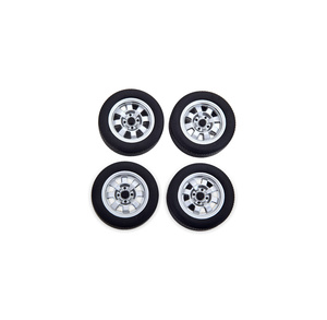КОЛЕСА ДЛЯ МАСШТАБНОЙ МОДЕЛИ PORSCHE 924 TYRES AND RIMS-SET BLACK SILVER