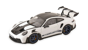 PORSCHE 911 (992) GT3 RS WEISSACH PACKAGE 2022 WHITE BLUE CARBON