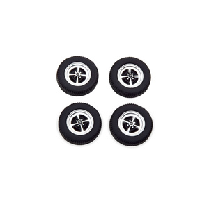КОЛЕСА ДЛЯ МАСШТАБНОЙ МОДЕЛИ OPEL KADETT B TYRES AND RIMS-SET BLACK SILVER