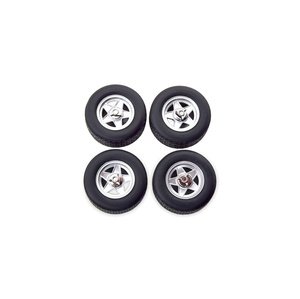 КОЛЕСА ДЛЯ МАСШТАБНОЙ МОДЕЛИ FERRARI 512 BBI / 365 GT4 BB TYRES AND RIMS-SET SILVER