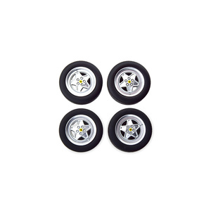 КОЛЕСА ДЛЯ МАСШТАБНОЙ МОДЕЛИ FERRARI 328 GTB TYRES AND RIMS-SET SILVER