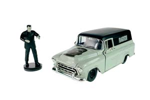 CHEVROLET SUBURBAN WITH FRANKENSTEIN FIGURE 1957, GREY BLACK