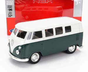 VW VOLKSWAGEN T1 MINIBUS 1962, GREEN WHITE