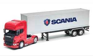 SCANIA R730 V8 TRUCK CASSONATO 2015, RED SILVER