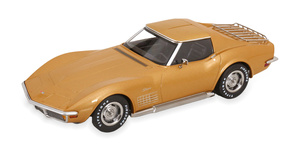 CHEVROLET CORVETTE C3 WITH REMOVABLE ROOF PARTS AND SIDE PIPES 1972 GOLD METALLIC