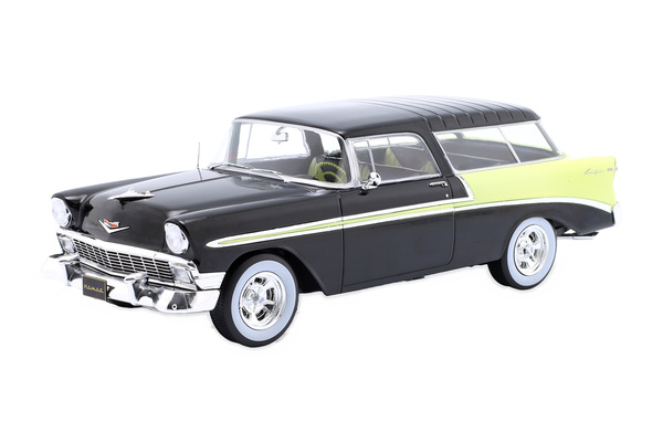 CHEVROLET BEL AIR NOMAD CUSTOM 1956 BLACK LIGHTYELLOW