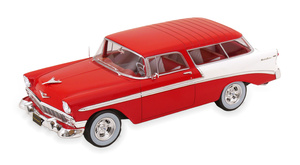 CHEVROLET BEL AIR NOMAD CUSTOM 1956 LIGHT RED WHITE