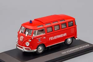 VW VOLKSWAGEN MICROBUS FEUERWEHR 1962, RED