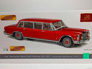 MERCEDES 600 PULLMAN W100 LIMOUSINE RED BARON 1:18