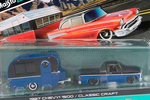 CHEVROLET 1500 PICK-UP WITH TRAILER ROULOTTE 1987 (ДЛИНА ПРИМЕРНО 20 СМ)