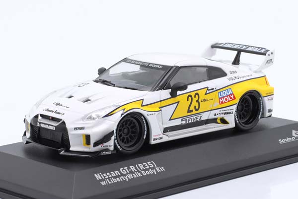 NISSAN GT-R (R35) LIBERTY WALK BODY KIT 2019 WHITE YELLOW