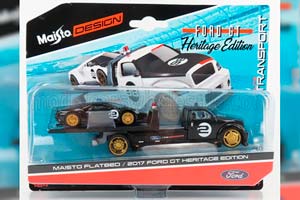 FORD RAMP TRUCK WRECKER WITH FORD GT N 2 HERITAGE (ДЛИНА ПРИМЕРНО 15 СМ)