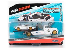 FORD RAMP TRUCK WRECKER WITH FORD GT N 98 HERITAGE (ДЛИНА ПРИМЕРНО 15 СМ)
