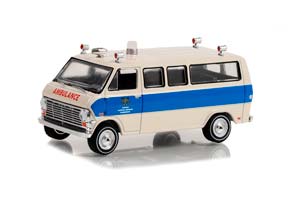 FORD ECONOLINE AMBULANCE ONTARIO HOSPITAL SERVICES COMMISSION, CANADA 1969 (ДЛИНА МОДЕЛИ 6-10 СМ)