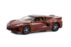 CHEVROLET CORVETTE C8 STINGRAY COUPE 2022 CAFFEINE METALLIC (ДЛИНА МОДЕЛИ 6-10 СМ)
