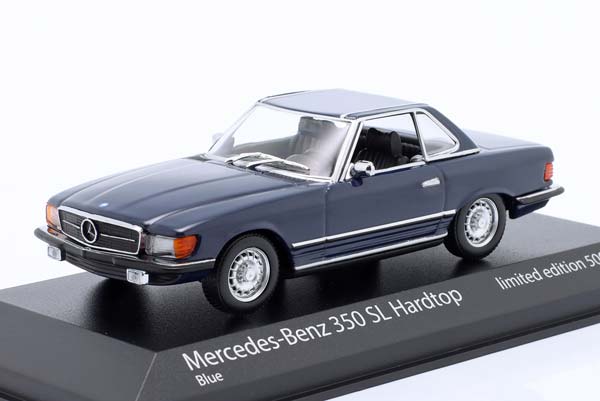 MERCEDES 350SL R107 HARDTOP 1974 DARKBLUE