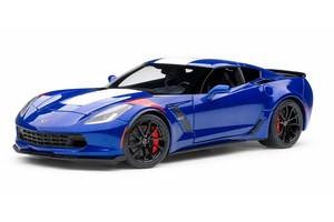 CHEVROLET CORVETTE C7 GRAND SPORT 2017 ADMIRAL BLUE/WHITE STRIPES