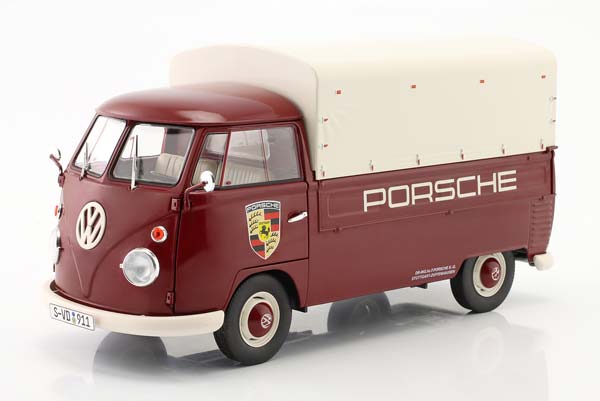 VW T1 PRITSCHE PORSCHE SERVICE 1950 DARK RED/WHITE