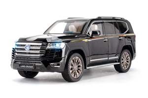 TOYOTA LAND CRUISER 300 2024 BLACK / ТОЙОТА ЛЭНД КРУЗЕР ЧЕРНЫЙ ДЛИНА 28 СМ (В ПЕНОПЛАСТЕ БЕЗ КАРТОННОЙ КОРОБКИ)