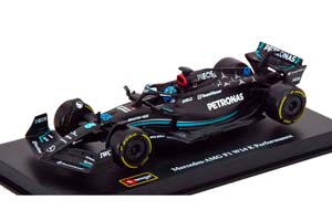 MERCEDES-AMG F1 W14 E PERFORMANCE #63 "MERCEDES-AMG PETRONAS F1 TEAM" C ФИГУРКОЙ ПИЛОТА RUSSELL 2023