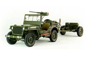JEEP WILLYS 4Х4 WITG CANNON USA 1943 OLIVE GREEN | JEEP WILLYS С ПРИЦЕПОМ И ПРОТИВОТАНКОВОЙ ПУШКОЙ