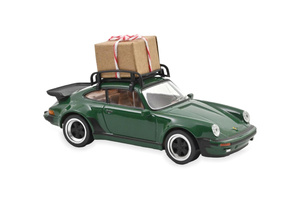PORSCHE 911 TURBO (РОЖДЕСТВЕНСКИЙ ПОДАРОК НА КРЫШЕ) 1978 GREEN CHRISTMAS