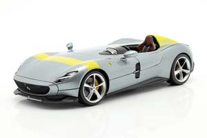 FERRARI MONZA SP1 SALON PARIS 2019 LIGHT GREY-METALLIC/YELLOW