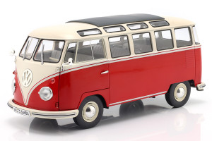 VW VOLKSWAGEN T1 SAMBA BUS 1962 RED/WHITE