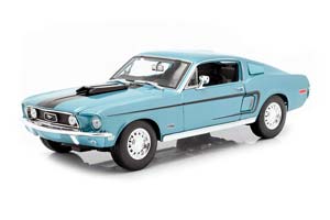 FORD MUSTANG GT COBRA JET YEAR 1968 BLUE METALLIC/BLACK
