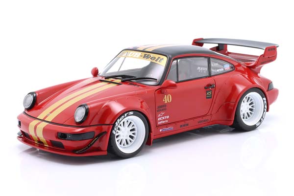 PORSCHE 911 RWB RED SUZUKA 2021 RED/FLATBLACK/MATT-GOLDEN / ПОРШЕ 911 РВБ КРАСНЫЙ