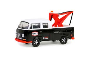 VW T2 ПИКАП-ЭВАКУАТОР С ДВОЙНОЙ КАБИНОЙ "TEXACO 24H ROAD SERVICE" 1973 (ДЛИНА МОДЕЛИ 6-10 СМ)