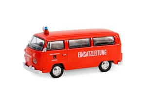 VW T2 BUS "EINSATZLEITUNG FEUERWEHR OBERURSEL" (ПОЖАРНЫЙ) 1978 (ДЛИНА МОДЕЛИ 6-10 СМ)