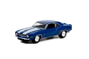 CHEVROLET CAMARO Z28 (LOT #687.3) 1969 DUSK BLUE/WHITE STRIPES (ДЛИНА МОДЕЛИ 6-10 СМ)