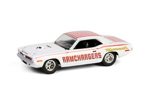 PLYMOUTH HEMI ‘CUDA "RAMCHARGERS" 1970 WHITE/RED (ДЛИНА МОДЕЛИ 6-10 СМ)