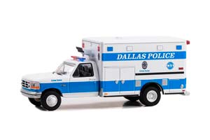 FORD F-350 VAN AMBULANCE "DALLAS POLICE CRIME SCENE" 1992 (ДЛИНА МОДЕЛИ 6-10 СМ)