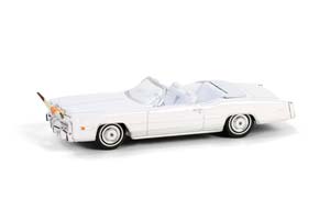 CADILLAC ELDORADO CONVERTIBLE 1976 WHITE WITH BULL HORNS HOOD ORNAMENT (ДЛИНА МОДЕЛИ 6-10 СМ)