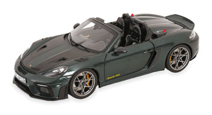 PORSCHE 718 SPYDER RS WITH WEISSACH PACKAGE 2023 DARK GREEN METALLIC