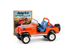 JEEP CJ-7 4X4 RENEGADE "WE BUILD 'EM TOUGH BECAUSE YOU PLAY ROUGH" 1979 ORANGE (ДЛИНА МОДЕЛИ 6-10 СМ)