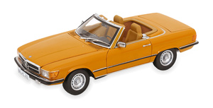 MERCEDES 450 SL R107 WITH REMOVABLE SOFTTOP 1975 OCHRE YELLOW/BLACK
