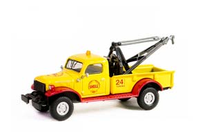 DODGE POWER WAGON ЭВАКУАТОР "SHELL OIL" 1949 YELLOW/RED (ДЛИНА МОДЕЛИ 6-10 СМ)