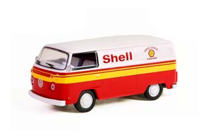 VW VOLKSWAGEN T2 VAN "SHELL SERVICE" 1979 WHITE/RED/YELLOW (ДЛИНА МОДЕЛИ 6-10 СМ)