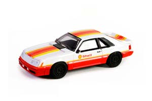 FORD MUSTANG GT "SHELL OIL" 1982 WHITE/RED/YELLOW (ДЛИНА МОДЕЛИ 6-10 СМ)