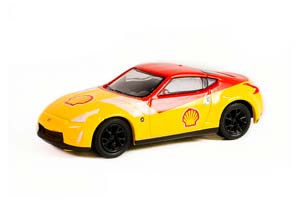 NISSAN 370Z COUPE "SHELL OIL" 2020 YELLOW/RED/WHITE (ДЛИНА МОДЕЛИ 6-10 СМ)