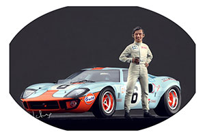 ФИГУРКА КОЛЛЕКЦИОННАЯ JACKY ICKX FIGURE РУЧНАЯ РАБОТА В МАСШТАБЕ 1:18 ЖАКИ ИКС