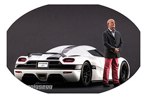 ФИГУРКА КОЛЛЕКЦИОННАЯ CHRISTIAN VON KOENIGSEGG РУЧНАЯ РАБОТА В МАСШТАБЕ 1:18 КРИСТИАН ФОН КЁНИГСЕГГ