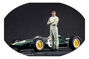 ФИГУРКА КОЛЛЕКЦИОННАЯ JIM CLARK FIGURE РУЧНАЯ РАБОТА В МАСШТАБЕ 1:18 ДЖИМ КЛАРК