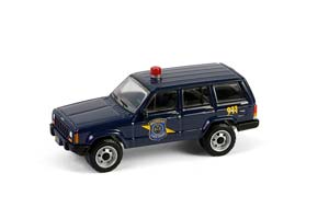 JEEP CHEROKEE 4Х4 "MICHIGAN STATE POLICE" 2001 (ДЛИНА МОДЕЛИ 6-10 СМ)