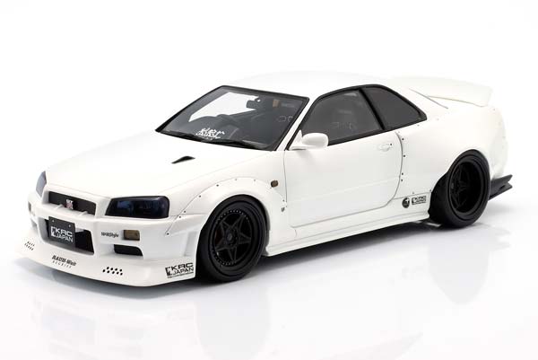 NISSAN SKYLINE GT-R (R34) KRC BODY KIT 2019 PEARL WHITE OTTOMOBILE / НИССАН СКАЙЛАЙН GT-R BNR34 ОТ KRC QX1 ПЕРЛАМУТРОВО-БЕЛЫЙ