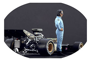 ФИГУРКА КОЛЛЕКЦИОННАЯ EMERSON FITTIPALDI РУЧНАЯ РАБОТА В МАСШТАБЕ 1:18 ЭМЕРСОН ФИТТИПАЛЬДИ